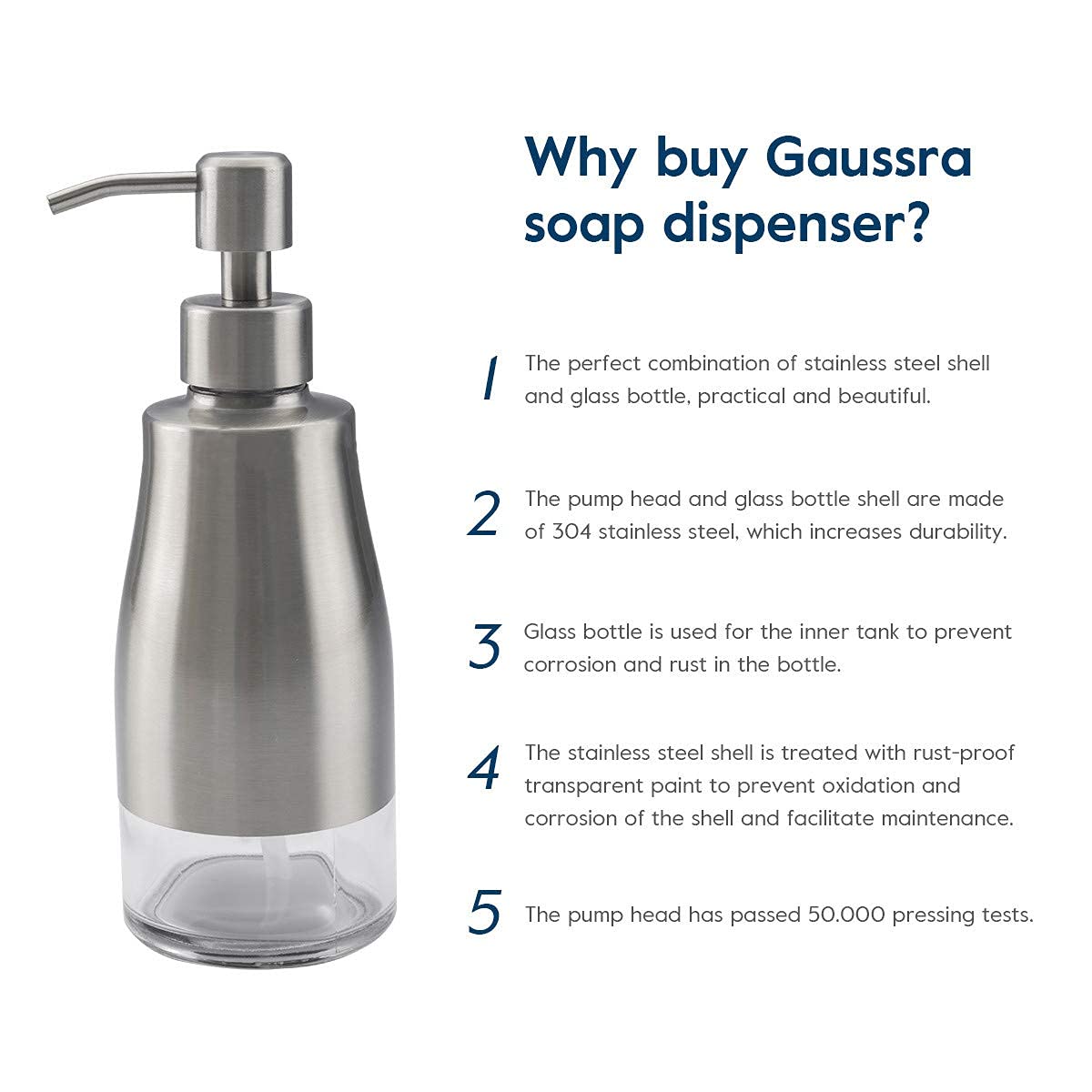 Dispensador de Jabón Gaussra – Elegancia para tu Hogar