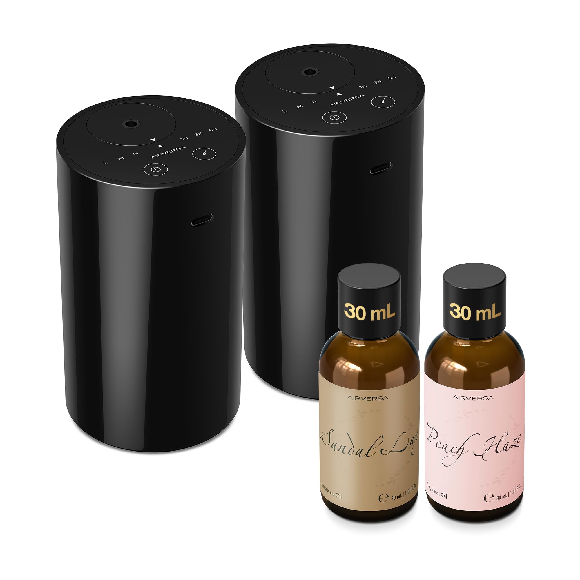 Difusor Ultrasónico de Aromaterapia Airversa - Kit Portátil + 4 Aceites Esenciales