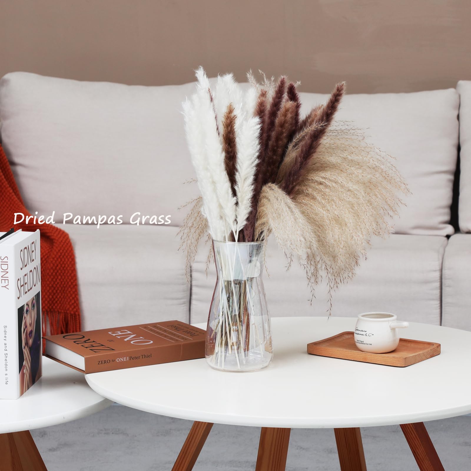 Jarrón de Vidrio Transparente 8" - Estilo Boho Moderno para Decoración del Hogar